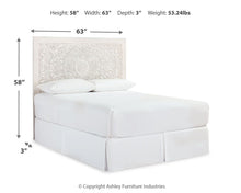 Load image into Gallery viewer, Paxberry - Queen Panel Headboard - Whitewash
