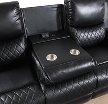 Load image into Gallery viewer, U126 - LED Reclining Loveseat With Bluetooth Speaker - Black
