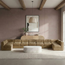 Load image into Gallery viewer, Rummi - Armless Velvet Performance Fabric Upholstered 9 Piece Modular Sectional
