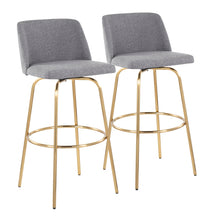Load image into Gallery viewer, Toriano - Contemporary Fixed Height Barstool With Swivel And Round Footrest (Set of 2)
