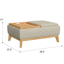 Load image into Gallery viewer, Reversible Tray Ottoman - Tan
