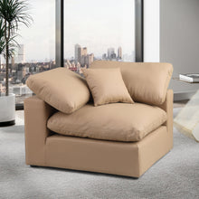 Load image into Gallery viewer, Comfy - Faux Leather Corner Chair - Tan
