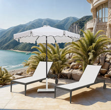 Load image into Gallery viewer, Amalfi - Aluminum Patio Umbrella - White Base / Black Pole
