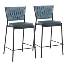 Load image into Gallery viewer, Tania - Braided Contemporary Counter Stool (Set of 2)
