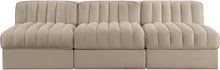 Load image into Gallery viewer, Rummi - Velvet Performance Fabric Upholstered 3 Piece Modular Armless Sofa

