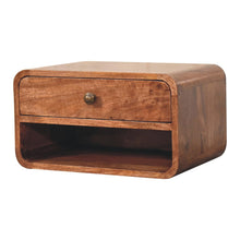 Load image into Gallery viewer, Curve Upper Slot Floating Nightstand
