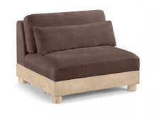 Load image into Gallery viewer, Turin - Chenille Fabric Upholstered Modular Armless Chair - Natural Base
