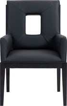 Load image into Gallery viewer, Gwendolyn - Faux Leather Dining Arm Chair With Black Frame
