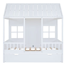 Load image into Gallery viewer, House Bed With Twin Size Trundle, Daybed
