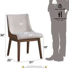 Load image into Gallery viewer, Ginny - Boucle Velvet Side Chair (Set of 2) - Walnut

