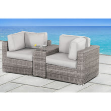 Load image into Gallery viewer, Handcrafted Outdoor Loveseat With Wicker Seating
