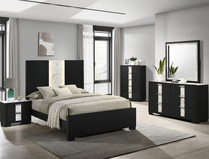 Crown Mark Furniture Rangley Dresser Mirror in Black
