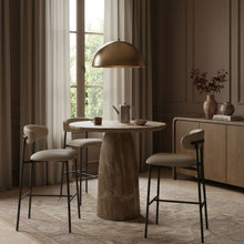 Load image into Gallery viewer, Lupita - Vegan Leather Upholstered Bar Stool (Set of 2) - Taupe / Matte Black
