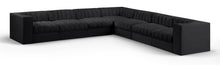 Load image into Gallery viewer, Rummi - Symmetrical Velvet Performance Fabric Upholstered 7 Piece Modular Sectional (With 3 Corner Chairs)
