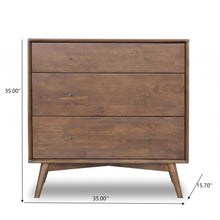 Load image into Gallery viewer, Caroline - Dresser 3 Drawer - Brown / Wood
