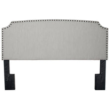 Load image into Gallery viewer, Amy - Upholstered Queen Headboard - Light Gray
