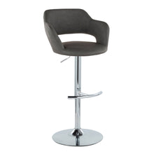 Load image into Gallery viewer, Margarite - Contemporary Ajustable Barstool With Swivel With Rounded T Footrest (Set of 2)
