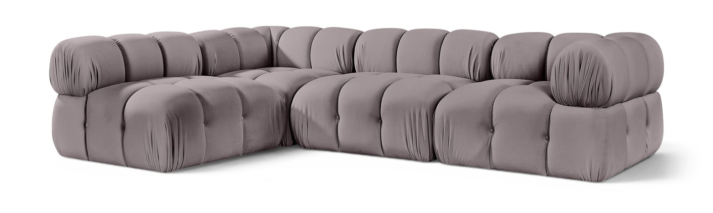 Orin - Fabric Velvet 4 Piece Modular Sectional