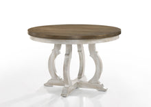 Load image into Gallery viewer, Havanna - 5 Piece Wide Round Dining Table With Off White Chairs (Set of 5) - Vintage Walnut
