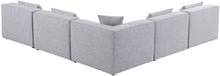 Load image into Gallery viewer, Cube - Linen 5 Piece Modular Corner Armless Sectional
