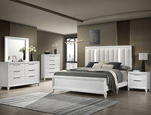 Load image into Gallery viewer, Crown Mark Furniture Cressida Queen Upholstered Panel Bed in White B7300-Q
