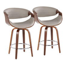Load image into Gallery viewer, Symphony - Mid Century Modern Fixed Height Counter Stool &amp; Swivel With Round Footrest (Set of 2)
