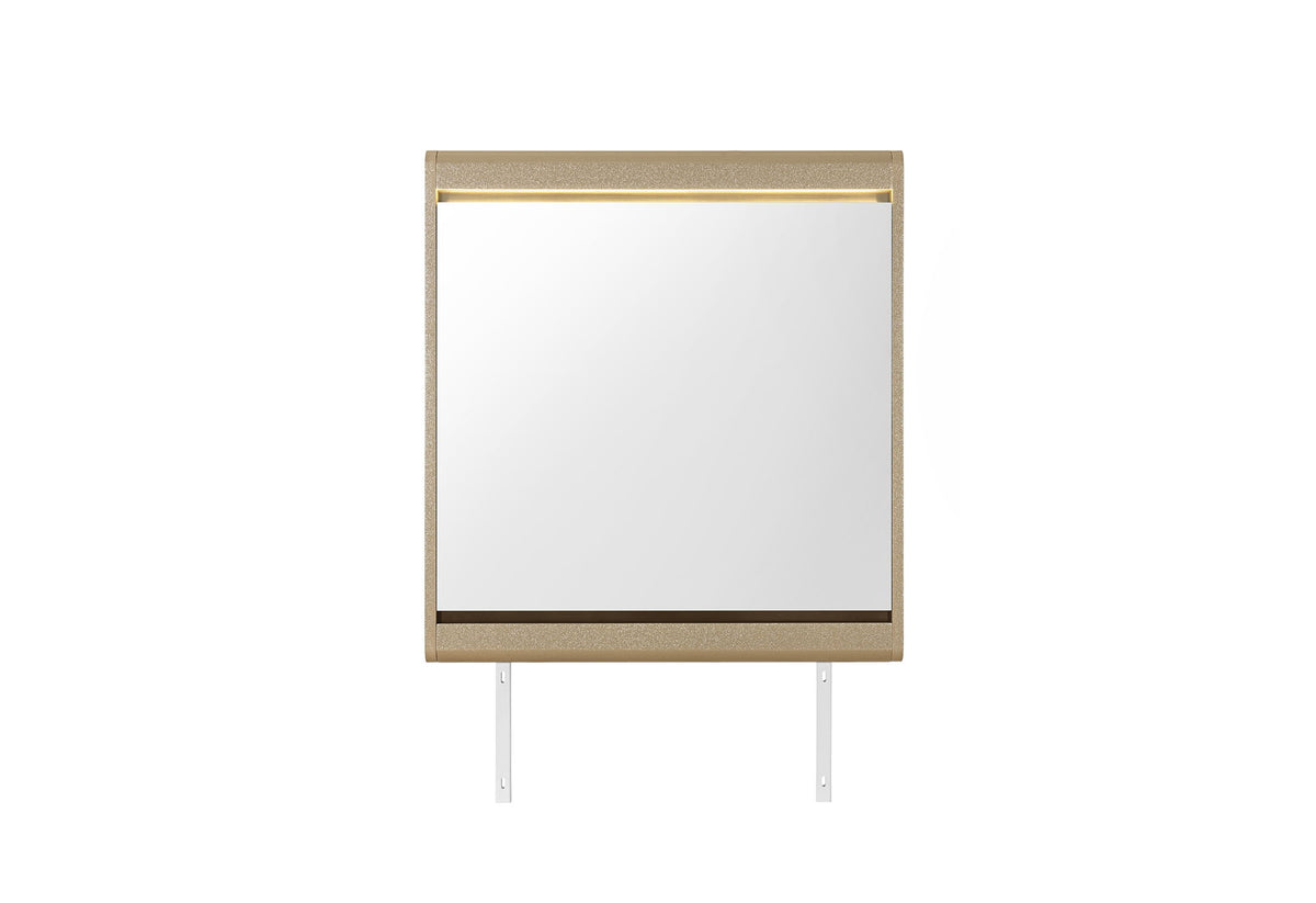 Genesis - Mirror With LED - Gold