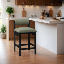 Load image into Gallery viewer, Roundhill - Faux Leather Counter Stool - Black Frame
