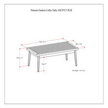 Load image into Gallery viewer, Palmetto - Outdoor Coffee Table - Light Teak
