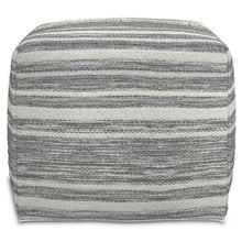 Load image into Gallery viewer, Carina - Square Woven Pouf - Black White
