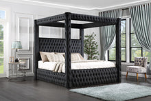 Load image into Gallery viewer, B567 - Velvet Canopy Bed With Bluetooth Speaker &amp; USB
