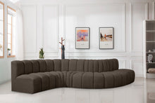 Load image into Gallery viewer, Arc - Boucle Fabric 6 Piece Curved Modular Sofa
