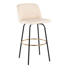 Load image into Gallery viewer, Toriano - Contemporary Fixed Height, Barstool With Swivel &amp; Round Footrest (Set of 2)
