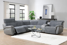 Load image into Gallery viewer, U13 - 6 Piece Gray Power Reclining Sectional With Power Headrest - Dark Gray
