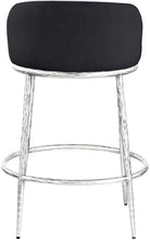 Load image into Gallery viewer, Ferro - Upholstered Counter Stool With Brushed Silver Base
