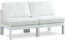Load image into Gallery viewer, Nizuc - Outdoor Patio 2 Seat Armless Modular Sofa With White Frame

