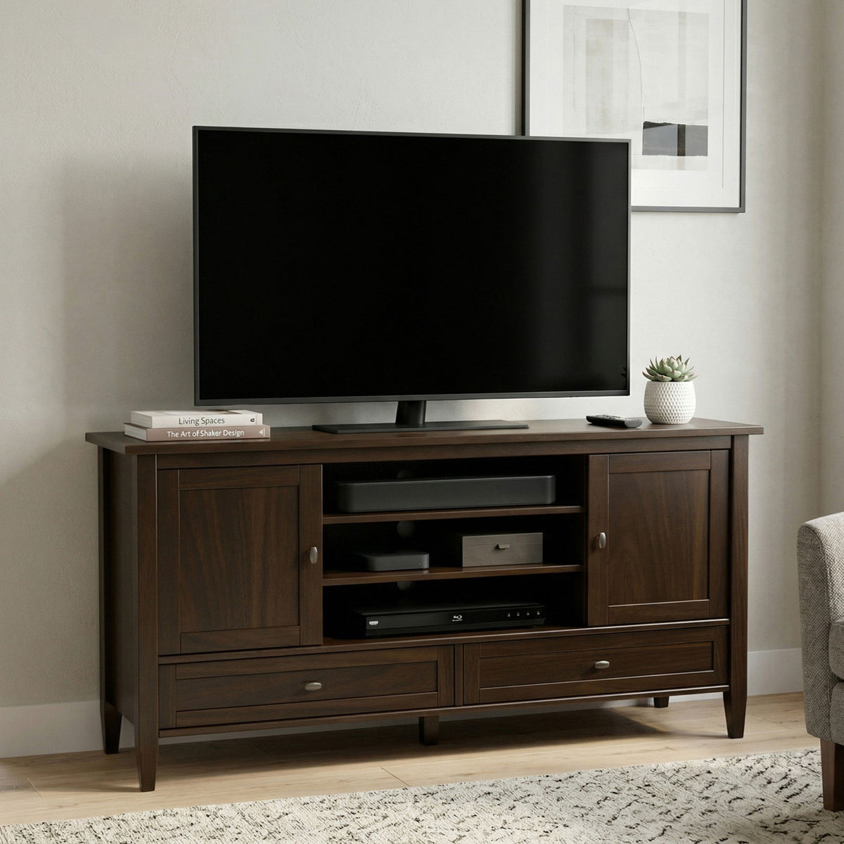 Warm Shaker - TV Media Stand Handcrafted - Ego Home Furniture
