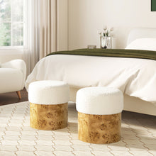 Load image into Gallery viewer, Nebula - Round Upholstered Ottoman - White
