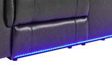Load image into Gallery viewer, U8879 - Power Console Reclining Loveseat With LED, Global Surround System &amp; Audio Subwoofer - Charcoal
