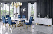 Load image into Gallery viewer, Excel - Extendable Dining Table with Gold Base

