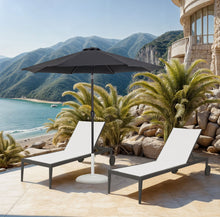 Load image into Gallery viewer, Fiji - Aluminum Patio Umbrella With Round White And Black Base
