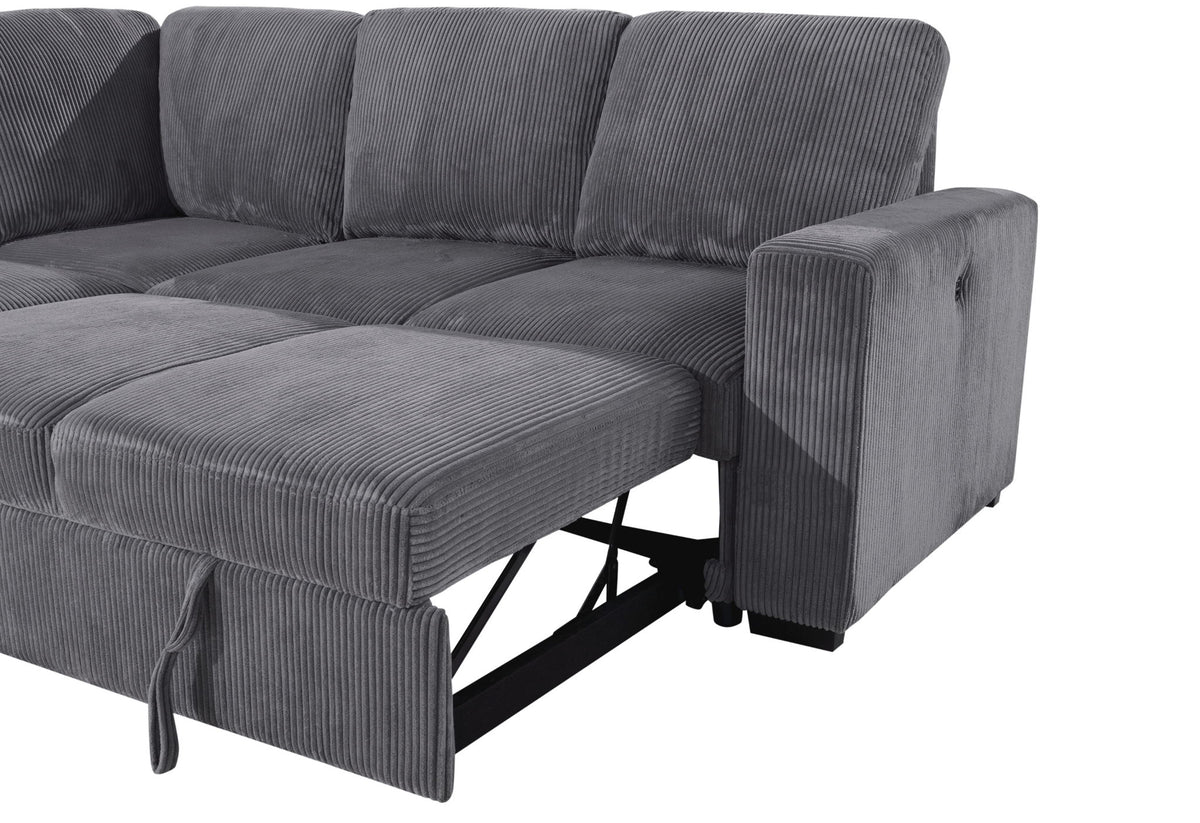U2660 - Pullout Sofa Bed - Gray