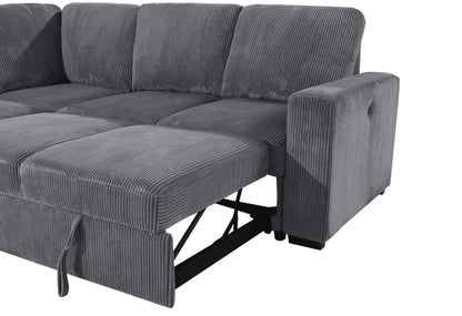 U2660 - Pullout Sofa Bed - Gray