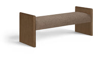 Load image into Gallery viewer, Hickory - Fabric Upholstered Bench - Brown Frame

