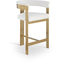 Load image into Gallery viewer, Romeo - Boucle Counter Stool With Gold Base (Set of 2)
