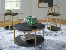 Load image into Gallery viewer, Shylore - Occasional Table Set (Set of 3) - Black / Brass Finish
