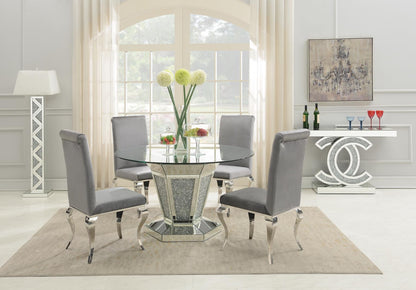 G-100 - Glamour Dining Table - Silver