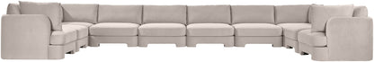 Hammond - Velvet Performance Fabric Upholstered 10 Piece Sectional