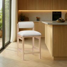 Load image into Gallery viewer, Roundhill - Fabric Counter Stool - Natural Frame

