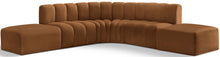 Load image into Gallery viewer, Arc - Velvet 6 Piece Corner Modular Sofa - Saddle
